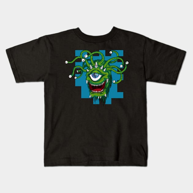 Derpy Beholder Kids T-Shirt by DesignsBySaxton